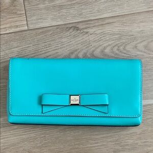 Kate Spade Aqua Bow Clutch